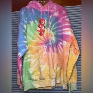 Cactus Jack Travis Scott Astroworld 2019 Tour Skipping Bear tie-dye hoodie Sz S